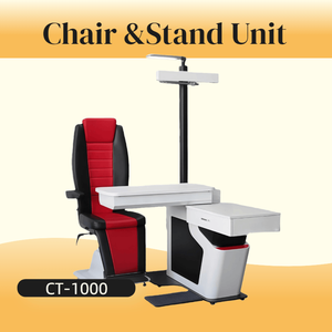 Unidad Oftalmológica Compacta con Mesa y Silla Combinadas, la Más Económica y Barata en Oferta, para Ahorrar Espacio - Product Image 1