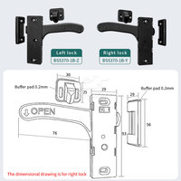 Bangsuo V90 Nouvelle porte en gaze certifiée ISO pour camping-car, accessoire de remplacement de poignée métallique, serrure MAXUS (SAIC MOTOR) 2018-2019