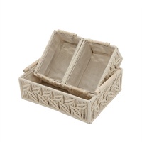 Kingsaule — panier de rangement en tissu et corde de coton, panier pour articles divers, fruits et légumes, vente en gros