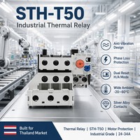 Relais de surcharge thermique SPX STH-T en alliage d'argent 0,1-93A réglable, contacteur triphasé CA pour protection moteur, défaillance de phase, pompe