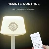 Remote Control lampu meja, pemutar Quran jam Azan cahaya atmosfer Digital portabel pintar