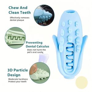 Jouet à mâcher pour chien en silicone de qualité alimentaire, mignon et durable, bâtonnet de dentition en forme de maïs pour le nettoyage des dents, utilisation intérieure/extérieure, jouet pour animaux de compagnie pour chiens - Product Image 4
