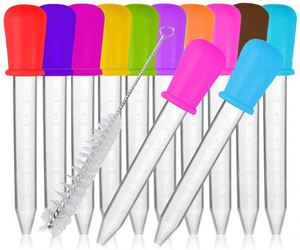 Pipettes Eye Dropper With Bulb Tip With Clean Brush,Medicine Transfer Liquid Droppers <b>Silicone</b> Food Grade Dropper - Product Image 5