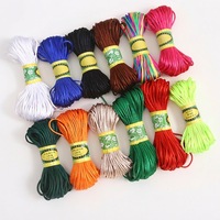 Tali Kepang Simpul Cina 2.5mm untuk Kerajinan DIY, Tali Poliester Warna-warni untuk Pembuatan Perhiasan, Pembungkus Kado & Aksesoris Dekoratif