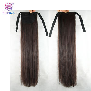 Respirant Postiche queue de cheval extensions de cheveux 260g cheveux synthétiques cravate en extension de queue de cheval pour les femmes blanches - Product Image 2