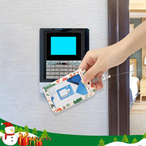Cross-border embossed card <b>holder</b>, Santa Claus retractable easy-pull buckle name tag/<b>ID</b> card <b>holder</b>, MERRY CHRISTMAS - Product Image 3
