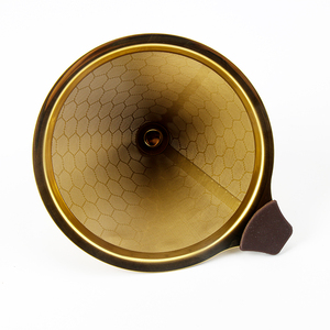 Kim loại cầm tay không cần giấy tờ TITAN 304 thép không gỉ đổ qua bộ lọc cà phê hình chữ V nhỏ giọt cà phê - Product Image 4