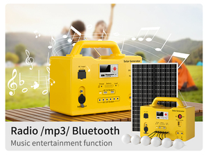 240wh mini năng lượng mặt trời nhà LED hệ thống ánh sáng 6 bóng đèn LED MPPT điều khiển FM MP3 cho Bluetooth Lithium Ion năng lượng chiếu sáng - Product Image 6