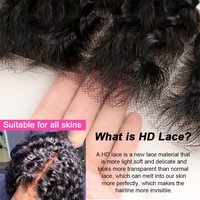 MS Beauty Vente en gros Perruque frisée Bob courte HD vierge pré-plumée 100% cheveux humains sans colle avec cheveux de bébé pour femmes noires