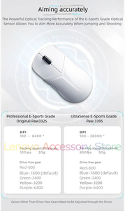 Souris de jeu sans fil <span class=keywords><strong>Lenovo</strong></span> M6X authentique, 2,4 GHz, design ergonomique, souris optique pour ordinateur avec un DPI élevé pour les joueurs sur <span class=keywords><strong>PC</strong></span> - Product Image 3