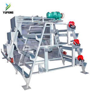 Système de cages à poulets automatiques de type A/H sans personnel, très vendu, pour l'élevage de poulets de chair, en acier Q235, 90-200 - Product Image 1