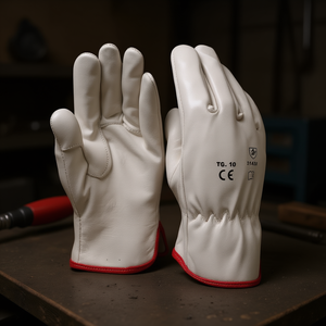 Guantes de Trabajo de Cuero Vacuno TTAKE, Talla 10, Certificación CE - Product Image 3