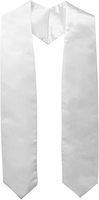 Adulte Sublimation Graduation Stole DIY 70 Inch Graduate Scarf Stole pour Femmes Hommes Blanc