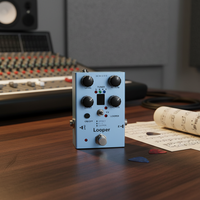 Pédale d'effets multiples pour guitare électrique de qualité artisanale : Delay, Chorus, Reverb, Tuner, Bypass – Durable en ABS et métal, alimentation 9V