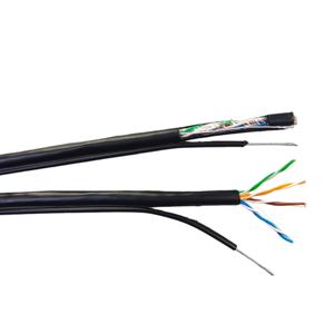 CAT5E Luft-Ethernet-Kabel mit Stahlseil 4P CCA S/F/UTP PE-Mantel UV-Beständiges Outdoor-Netzwerkkabel - Product Image 4