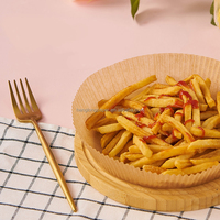 50 pièces de doublures en papier alimentaire jetables de 16 cm, rondes, antiadhésives, résistantes à l'huile, avec revêtement en silicone, pour friteuse à air, cuisson, pâtisserie et rôtissage
