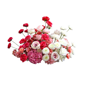 Ensemble floral artificiel rouge et rose personnalisé de qualité supérieure pour toile de fond de mariage, fête d'anniversaire, cérémonie Sweet 18, aménagement d'arche, décoration d'événements à domicile - Product Image 5