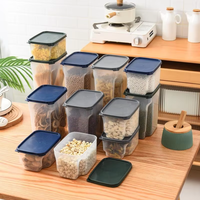 Nouvelle conception en promotion : Contenant alimentaire hermétique carré en PP de 1,2 L, ensemble multifonctionnel pour cuisine et maison avec couvercle