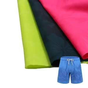 Customizable magic printing water reactive fabric polyester woven fabric beach pants cape fabric