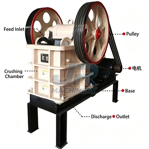 Concasseur à mâchoires électrique performant et fiable <span class=keywords><strong>pour</strong></span> le broyage primaire de roches, de calcaire et de galets de rivière - Product Image 2