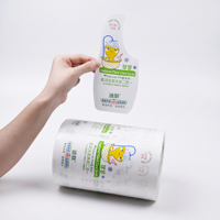 Étiquette autocollante personnalisée en PVC/PE imperméable pour bouteille de détergent liquide, avec logo imprimé sur mesure