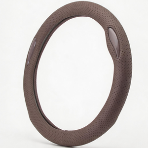 Housse de volant style professionnel facile à installer, résistante à la chaleur, universelle, en cuir PU, 35 mm, pour volant 3/4 rayons, pour SUV - Product Image 1
