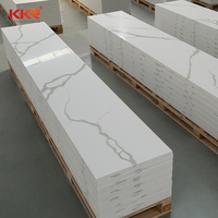 KKR prix usine blanc Calacatta marbre coréen pierre artificielle acrylique feuille de surface solide pour comptoirs 6-30mm d'épaisseur