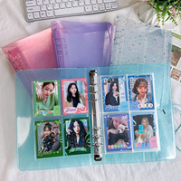Album Photo Kpop en 3d à paillettes, support multicolore, 6 anneaux, en pvc et pp, collection de cartes de livres