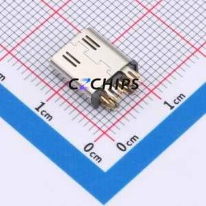 GT-USB-7035C USB Connector Through hole Component (THT) Connector Type-C USB 2.0 Female Through Hole - Product Image 2