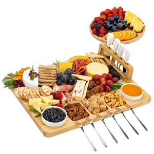 Usine En Gros Cadeau De Noël Bambou Fromage Charcuterie Plateau pour Femmes Bloc À Découper Sans Plateau - Product Image 1