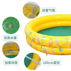Inflatable Swimming Pool For Kids Outdoor Lawn Water Play Pineapple Design Second Ring Pool Family Use - Product Image 4
