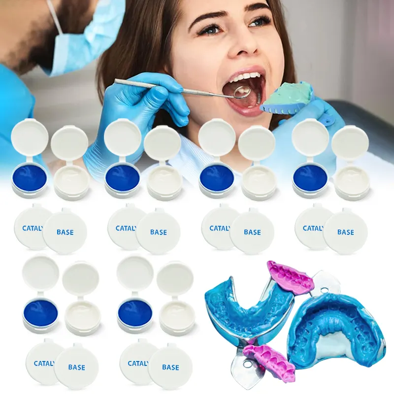 Laboratorio de grado médico que hace audífonos placa frontal oreja venta masilla Kit silicona productos dentales materiales de impresión