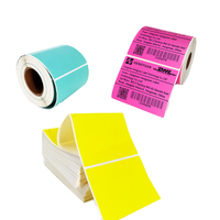 Étiquettes thermiques directes personnalisées en rouleau 4x6, étiquettes d'expédition 100x150, autocollants en vinyle adhésif bleu imperméables pour imprimante