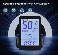 Odometer Digital Pintar untuk Sepeda Listrik, Speedometer LCD Outdoor untuk Bersepeda di Jalan Raya