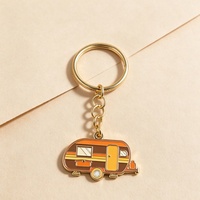 Maßgefertigter Weich-Emaille Schlüsselanhänger Vergoldet Lackiert Retro Metall-Schlüsselring als Souvenir-Geschenk