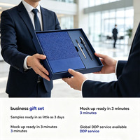 Coffret Cadeau d'Entreprise Haut de Gamme en Cuir PU Gaufré avec Carnet et Stylo – Idéal pour Promotion et Accueil Personnalisé