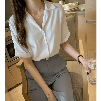Casual Shirts for Women - Korean Style Short Sleeve Tops Casual Shirts for Women - Korean Style Short Sleeve Tops
