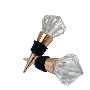 Acryl Crystal Top Glas Wijn Fles Stop, Metalen Rode Wijn <span class=keywords><strong>Stopper</strong></span> - Product Image 2