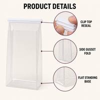 Sacs en plastique transparents pour aliments, fond plat, pochettes verticales, emballage pour biscuits, bonbons, snacks, sacs personnalisés en gros