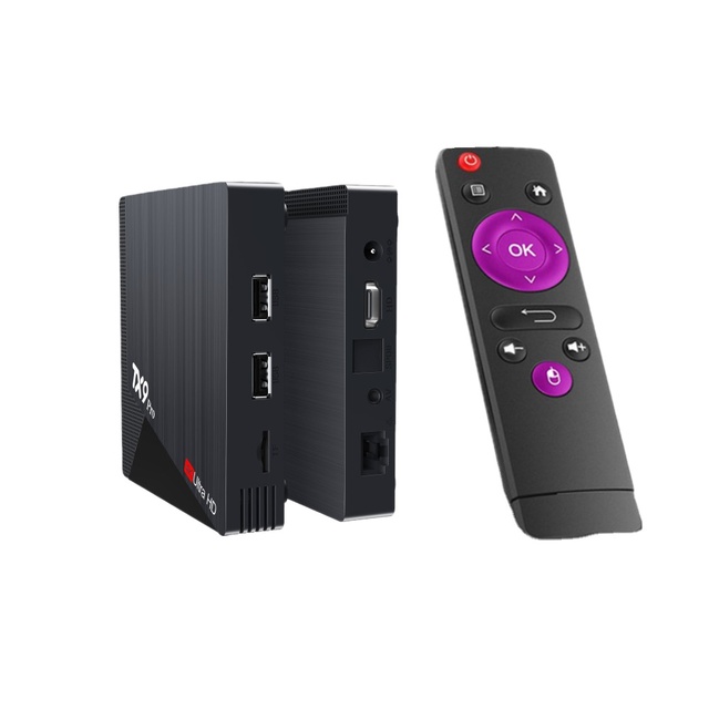 High Quality 6K Ultra HD Quad Core Android 14 TX9 Pro TV Box with Remote Control 8+128GB 2.4G/5GHz WIFI