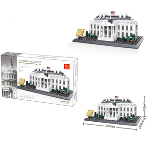 Wange 4214 Architecture mondiale <span class=keywords><strong>Maison</strong></span> Blanche Bureau <span class=keywords><strong>du</strong></span> président <span class=keywords><strong>du</strong></span> modèle de blocs de construction en briques - Product Image 5