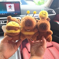 Porte-clés en peluche Feiya Otter Fleece Bee Capybara avec ailes vibrantes, jouets en peluche, petits cadeaux d'Halloween, poupées pour machine à griffes