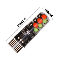 Ampoules RGB LED T10 Canbus pour phare de voiture 12V lecture automatique télécommande en silicone flash stroboscopique projecteur feu de dégagement
