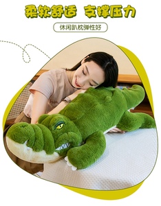 Oreiller énorme de crocodile de jouet en peluche de crocodile vert de vente chaude - Product Image 6