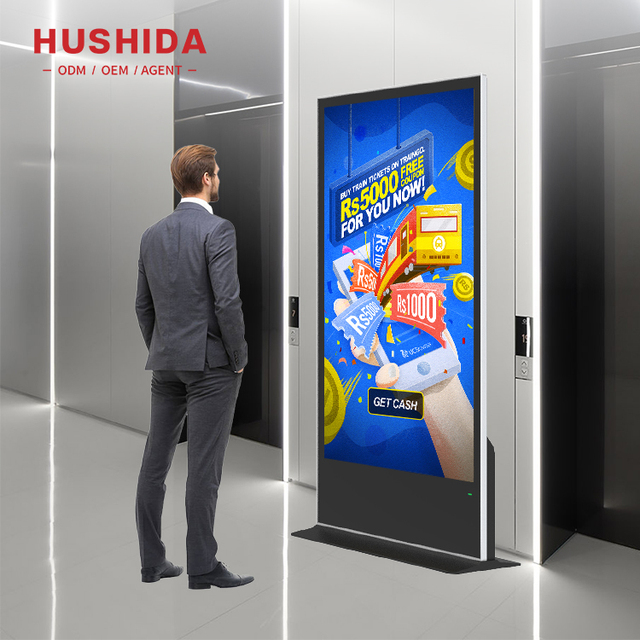 HUSHIDA 85 Inch Lcd Touch Screen Large Screen Monitor 4K Digital Signage Elevator Digital Signage Display for Shop