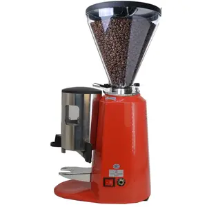Moedor de café 800n comercial, máquina de moagem de grãos de café elétrico italianos vermelho/prateado/preto