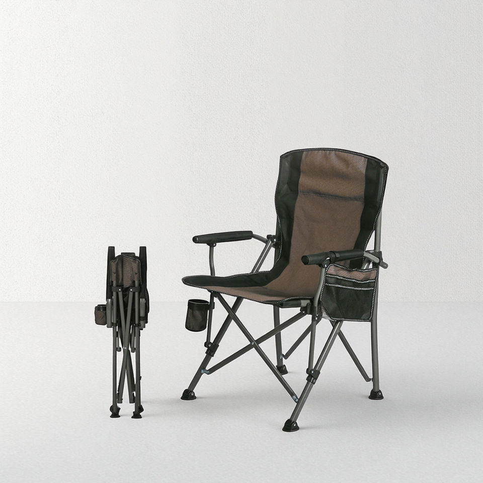 Best-selling Portable Outdoor Folding Camping Chair Head Pillow And Cup Holder Suitable For Hiking