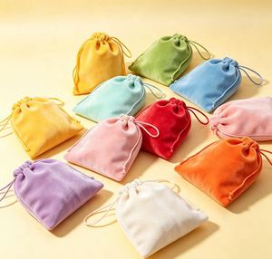 Pochette en velours à cordon de serrage, vente en gros, pochette souple pour lunettes de soleil, pour bagues, colliers, bijoux, emballage cadeau, sac de rangement anti-poussière - Product Image 1