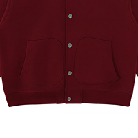 Cardigan en molleton doublé avec boutons, veste de baseball, logo personnalisé, streetwear, sweat à capuche design, essentiels pour femmes, sweats à capuche personnalisés pour hommes, unisexe