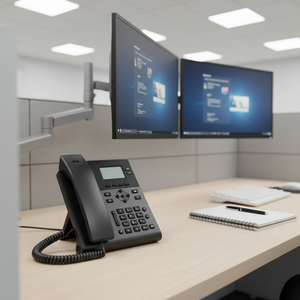 Teléfono VoIP de Oficina KS30, 2 Cuentas SIP, Audio HD, Pantalla LCD Retroiluminada de 2.3 Pulgadas, Teléfono IP de Escritorio Empresarial para Centros de Llamadas y Fábricas - Product Image 1